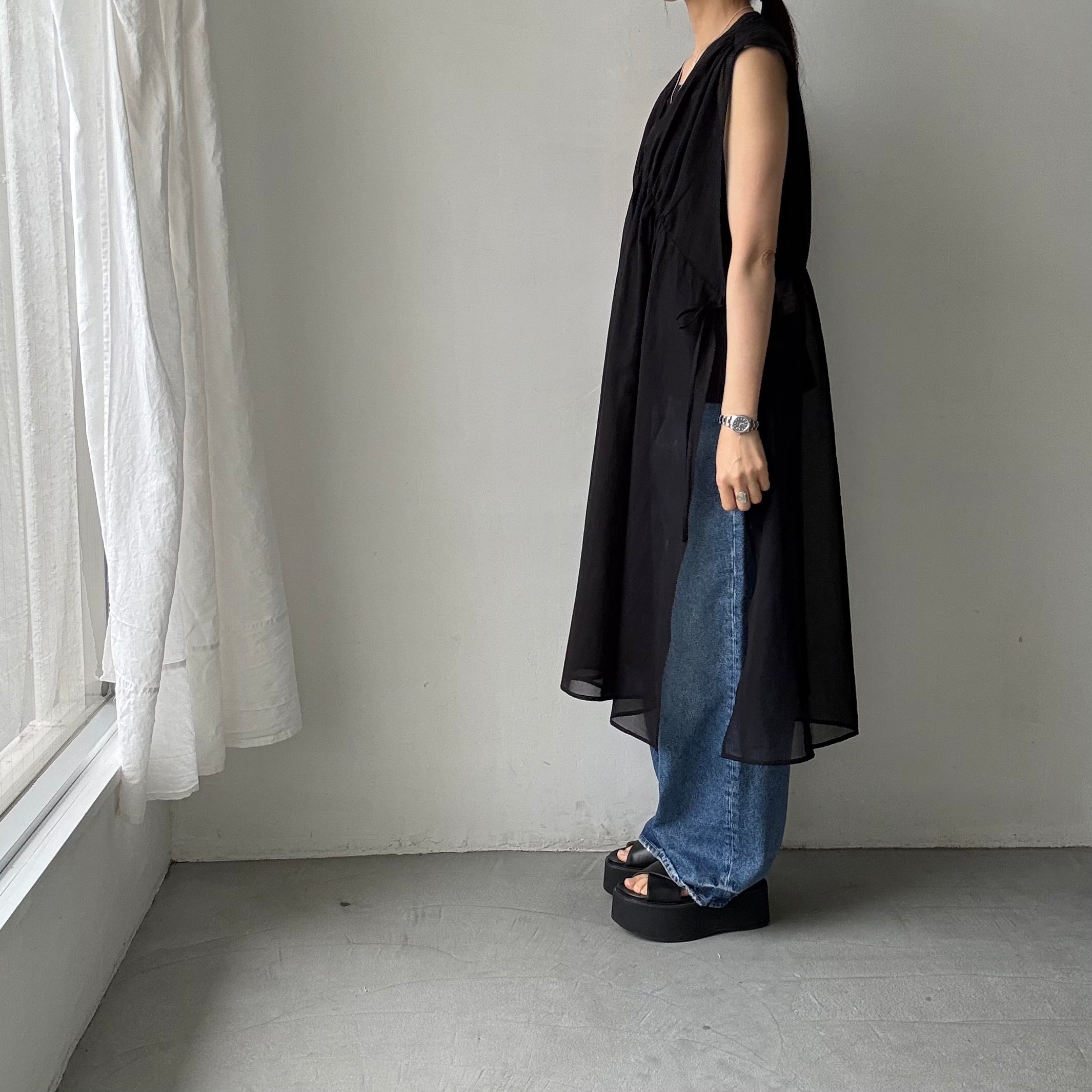 TENNE HANDCRAFTED MODERN オーガンジー2wayロングドレス – blanc