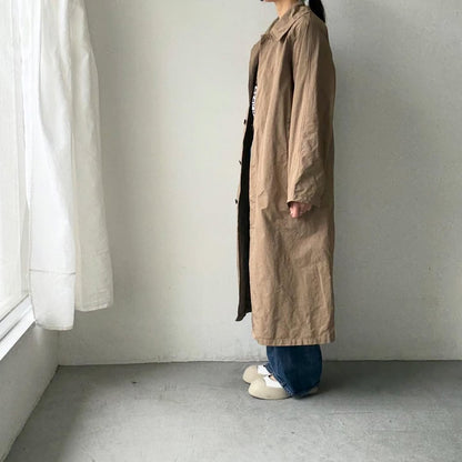 R&D.M.Co ガーメントダイステンカラーコート　ベージュ