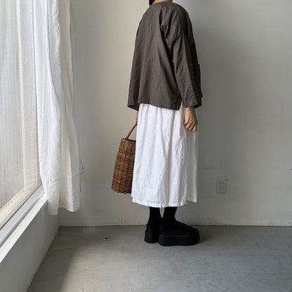 jujudhau コットンダブルボタンシャツ