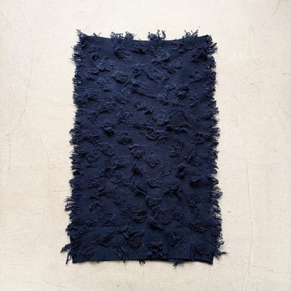 homspun ラムフリンジストール　ネイビー