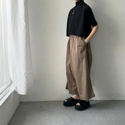 jujudhau  デッドストックコットンワイドパンツ　カーキ
