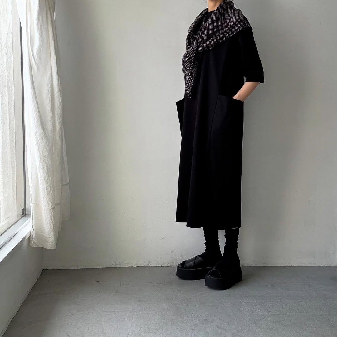 atelier naruse  コットンポンチボックスワンピース