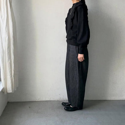 MAGALI コットンリネンデニムマリンパンツ