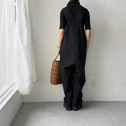 atelier naruse コットンリネンスラブオーバーオール