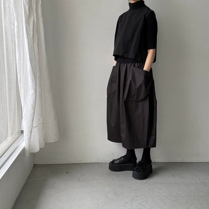 TENNE HANDCRAFTED MODERN ビッグポケットキュロット　ブラック