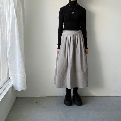 MAGALI オールドコットンラップ風スカート　グレー
