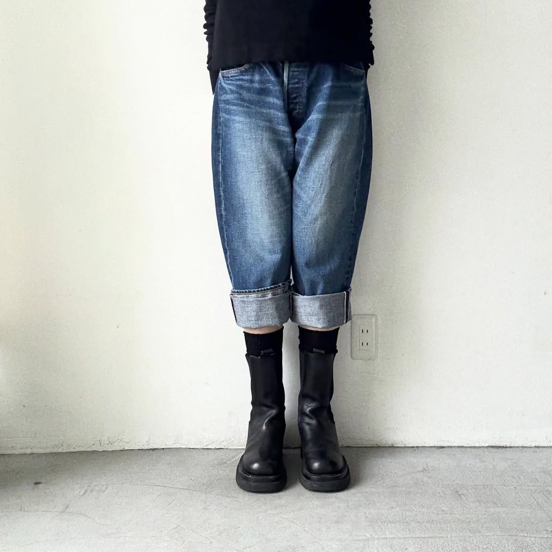 homspun コットンウールかのこ編みハイソックス　ブラック