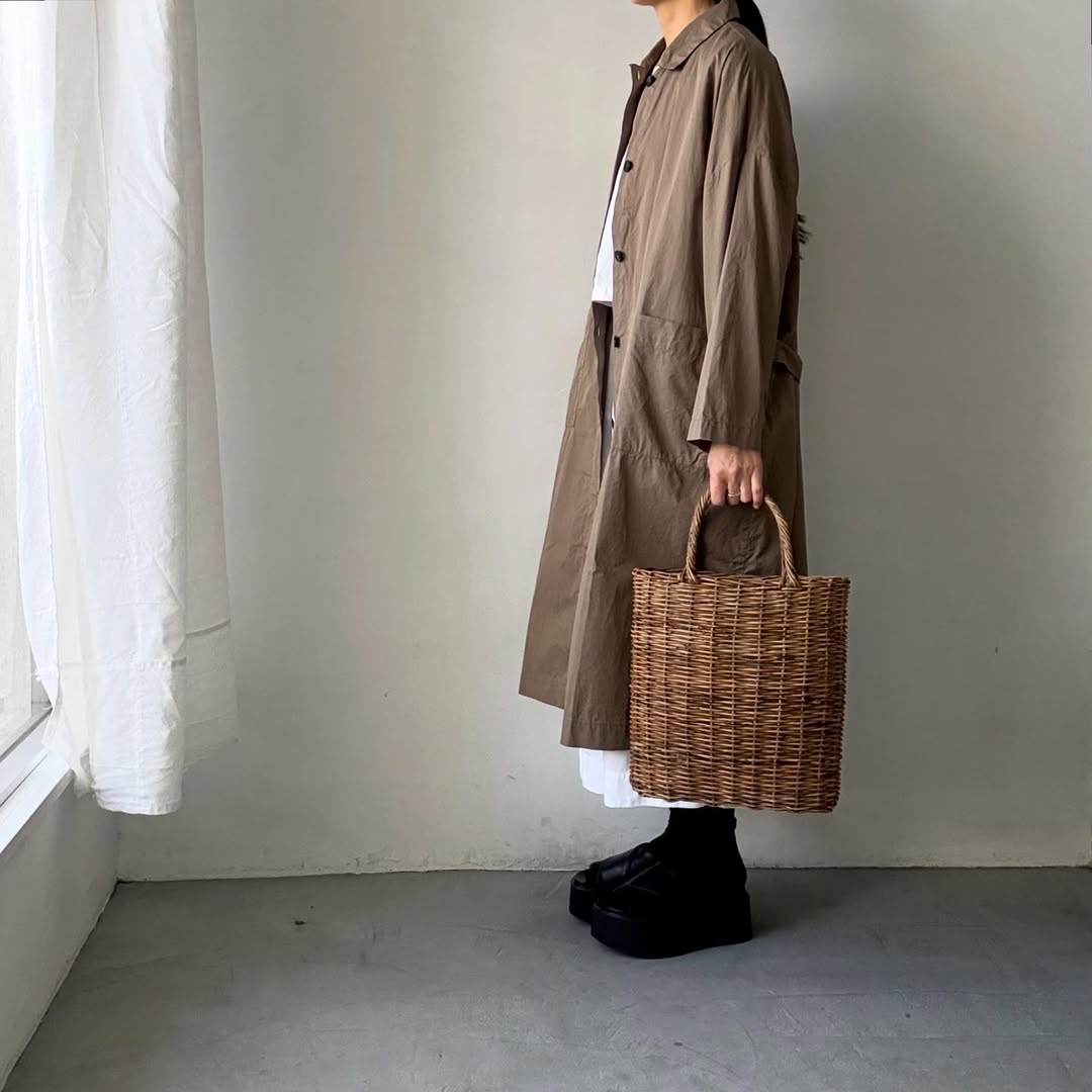 jujudhau  デッドストックコットンワークコート　カーキ