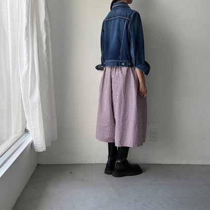 homspun ギンガムチェックタイプライターキュロットパンツ