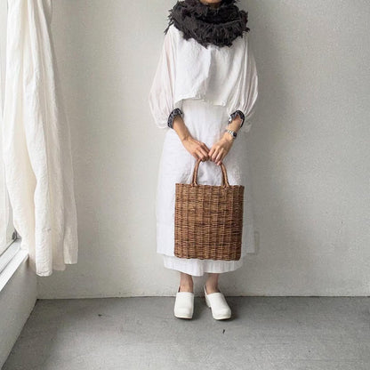 homspun ラムフリンジストール　グレー