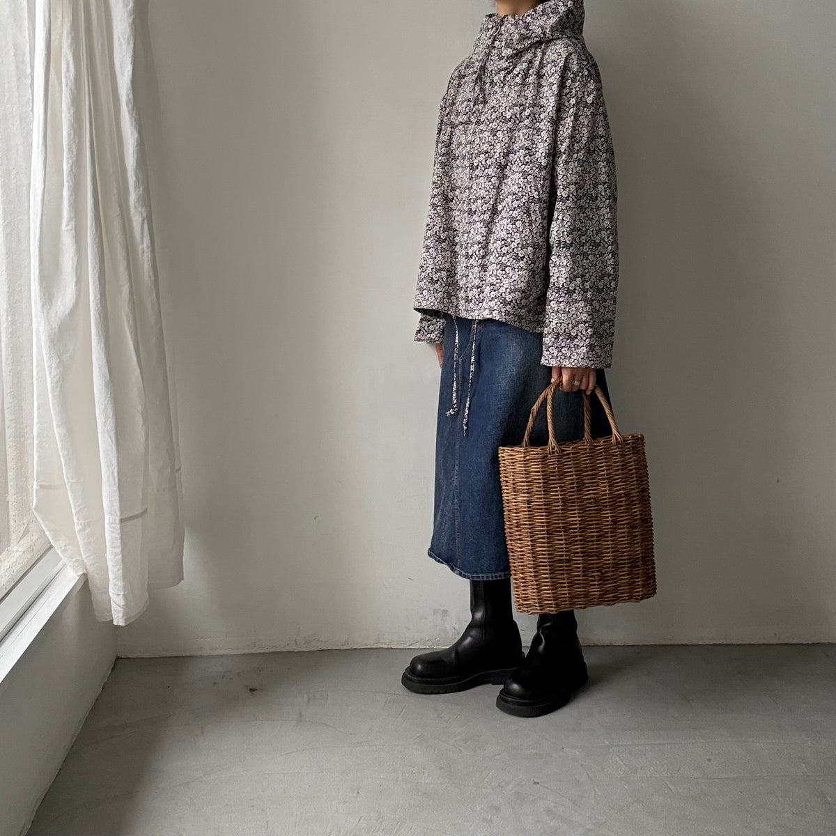 R&D.M.Co  コットンワイルドベリーフーディブルゾン