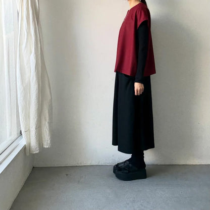 Linenya  ウール混ベスト　レッド
