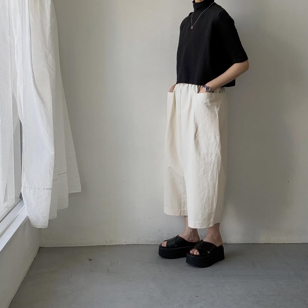 atelier d'antan Perriereコットンワイドパンツ