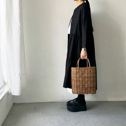jujudhau デッドストックコットンティアードドレス　ブラック