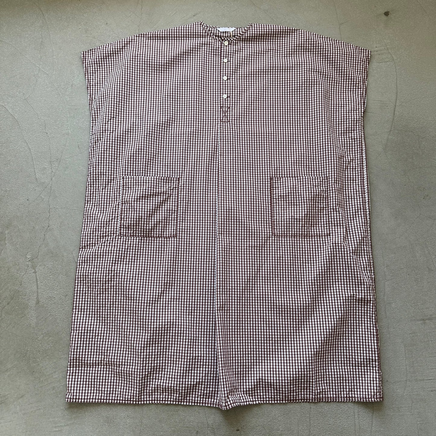 homspun ギンガムチェックタイプライタープルオーバーワンピース　M