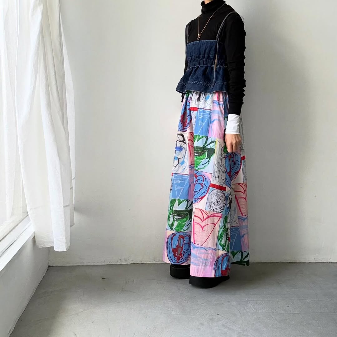 ayanoguchiaya　アートワークプリント2wayスカートドレス
