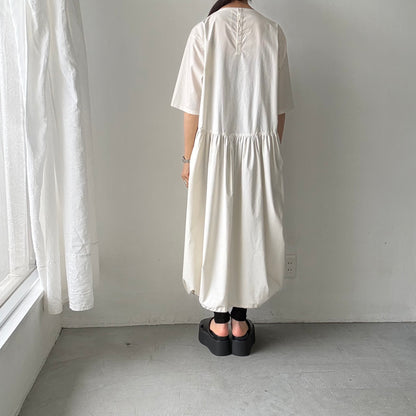 TENNE HANDCRAFTED MODERN バルーンドレス　ベージュ