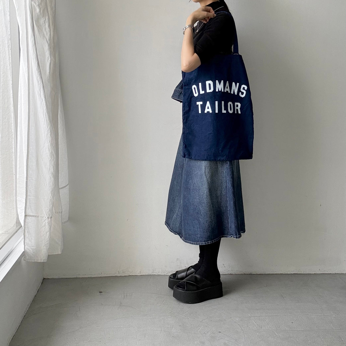 OLDMANS TAILOR  OMTプリントコーデュロイトートバッグ