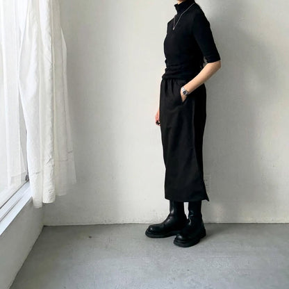 ゴーシュ  オーガニックダックコットンアシンメトリースカート　