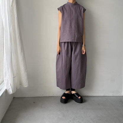 atelier d'antan Reymontコットンリネンバギーパンツ