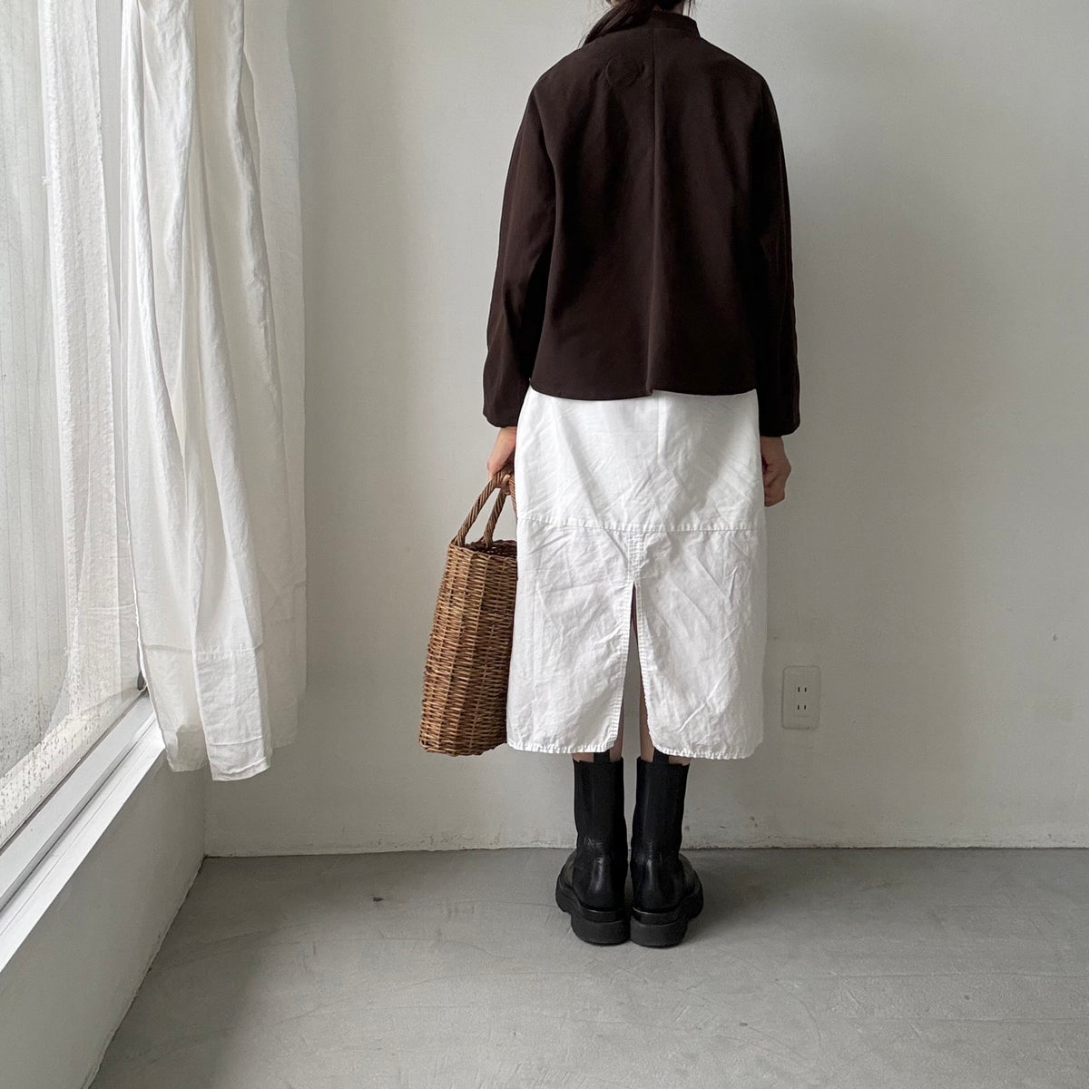 atelier d'antan Taineコットンジャケット　ダークブラウン