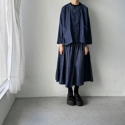 jujudhau デッドストックデニムダブルボタンシャツ
