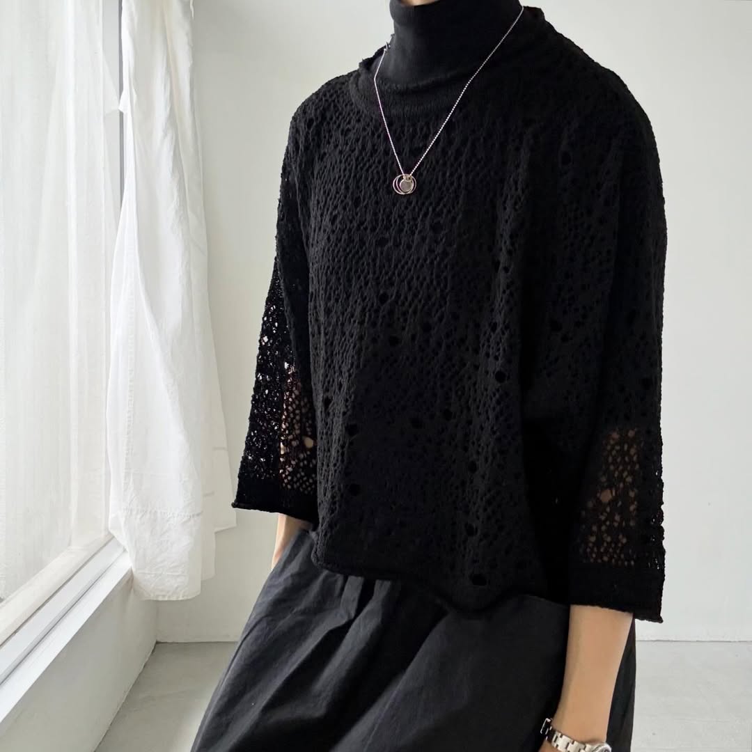 atelier naruse  スキャッタードホールニットプルオーバー