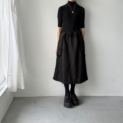 R&D.M.Co  リネンガーメントダイフリルデコレーションスカート