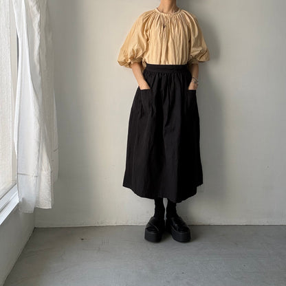 R&D.M.Co ガーメントダイカディギャザースモック　エクリュ