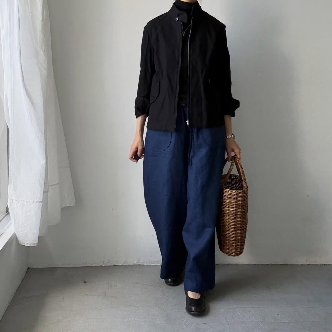 MAGALI インディゴリネンロングパンツ