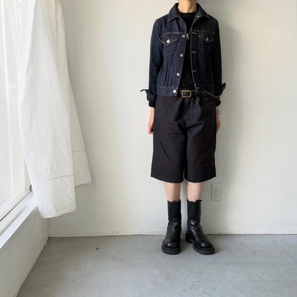 homspun  リップストップハーフパンツ　ネイビー