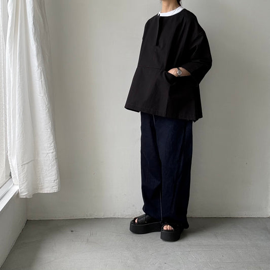 atelier d'antan Bouvetコットンプルオーバー　ブラック