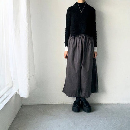 jujudhau  デッドストックコットンワイドパンツ　グレー