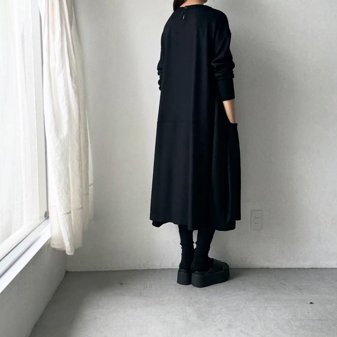 atelier naruse  スムースウールコクーンワンピース　size1