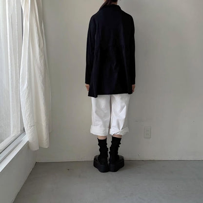 homspun 天竺ハイネックギャザープルオーバー