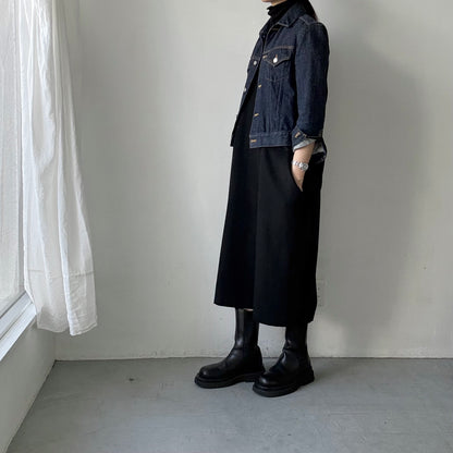 atelier naruse　コットンウールヘリンボンジャンパースカート