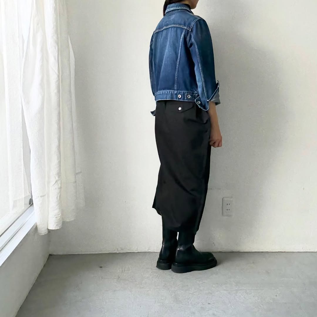 ゴーシュ  オーガニックダックコットンアシンメトリースカート　