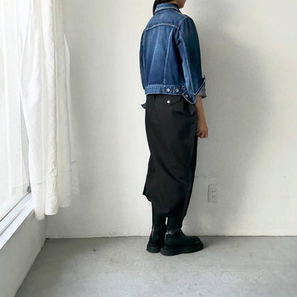 ゴーシュ  オーガニックダックコットンアシンメトリースカート　