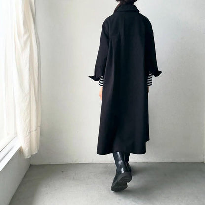 atelier d'antan Girardコットンコートワンピース　ブラック