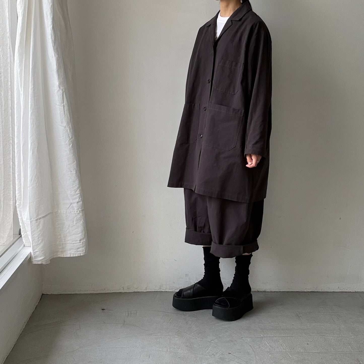 atelier d'antan Godardコットンコート　ダークグレー