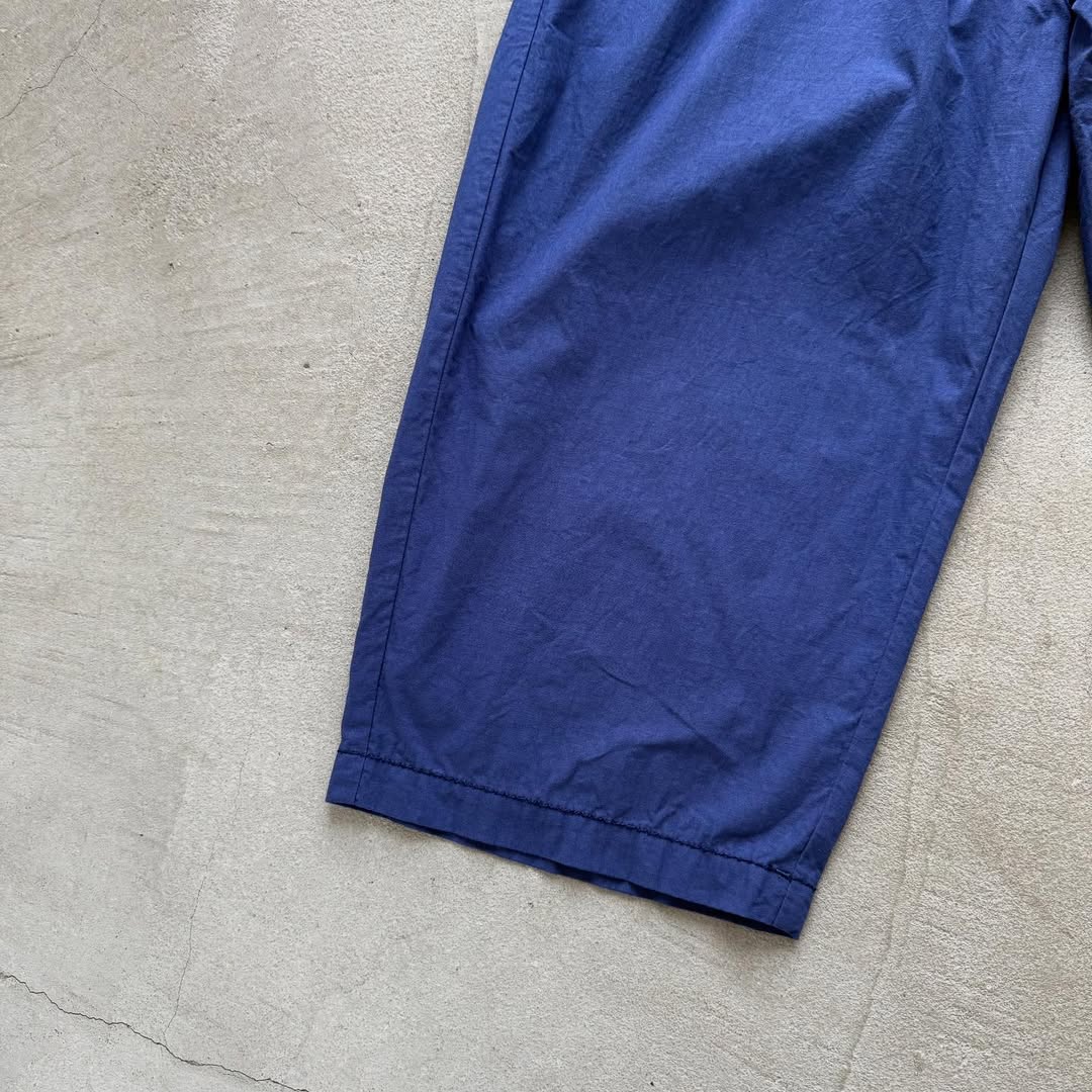 homspun パルキーシーチングコットンギャザーパンツ　ブルー