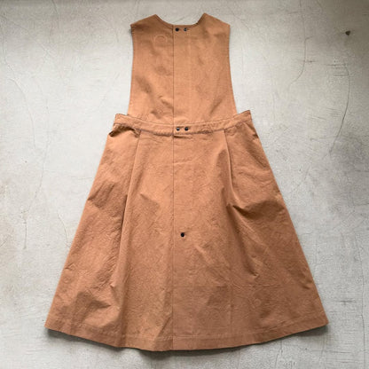atelier d'antan kobell コットンエプロンドレス　カーキ