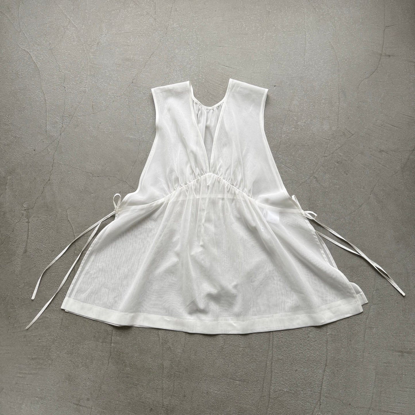TENNE HANDCRAFTED MODERN オーガンジー2wayショートドレス　ホワイト