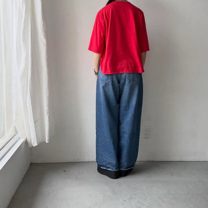 homspun  天竺5分袖カーディガン
レッド