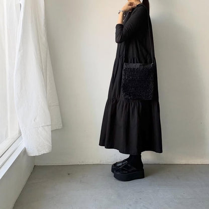 R&D.M.Co ガーメントダイフリルショルダーバッグ