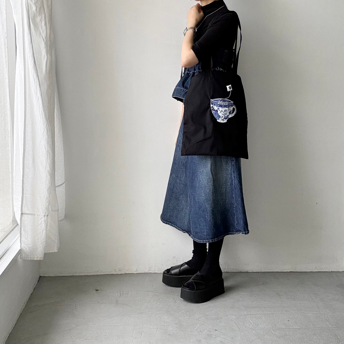 R&D.M.Co  BLUE WILLOWミルクティートートバッグ