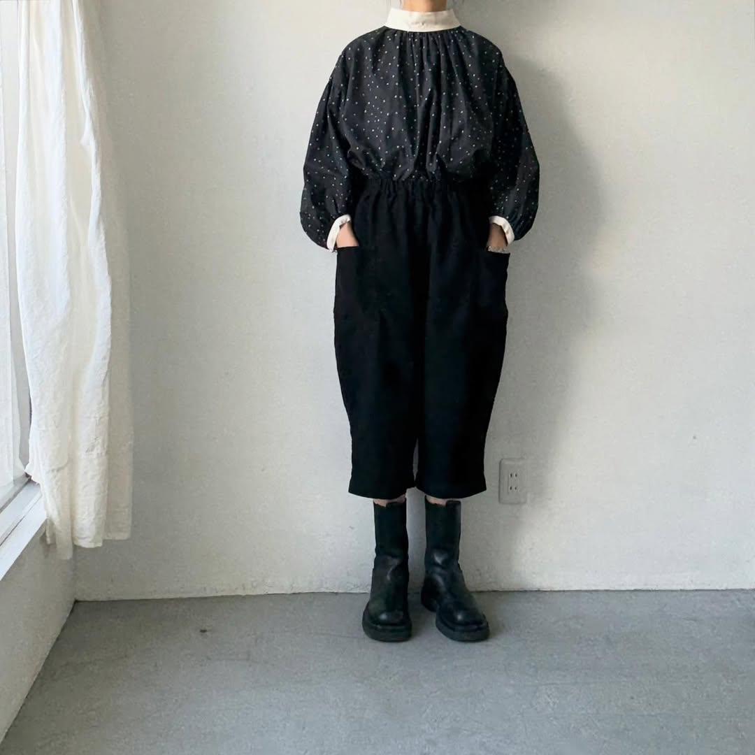 homspun オーガニックコットン起毛8分丈パンツ