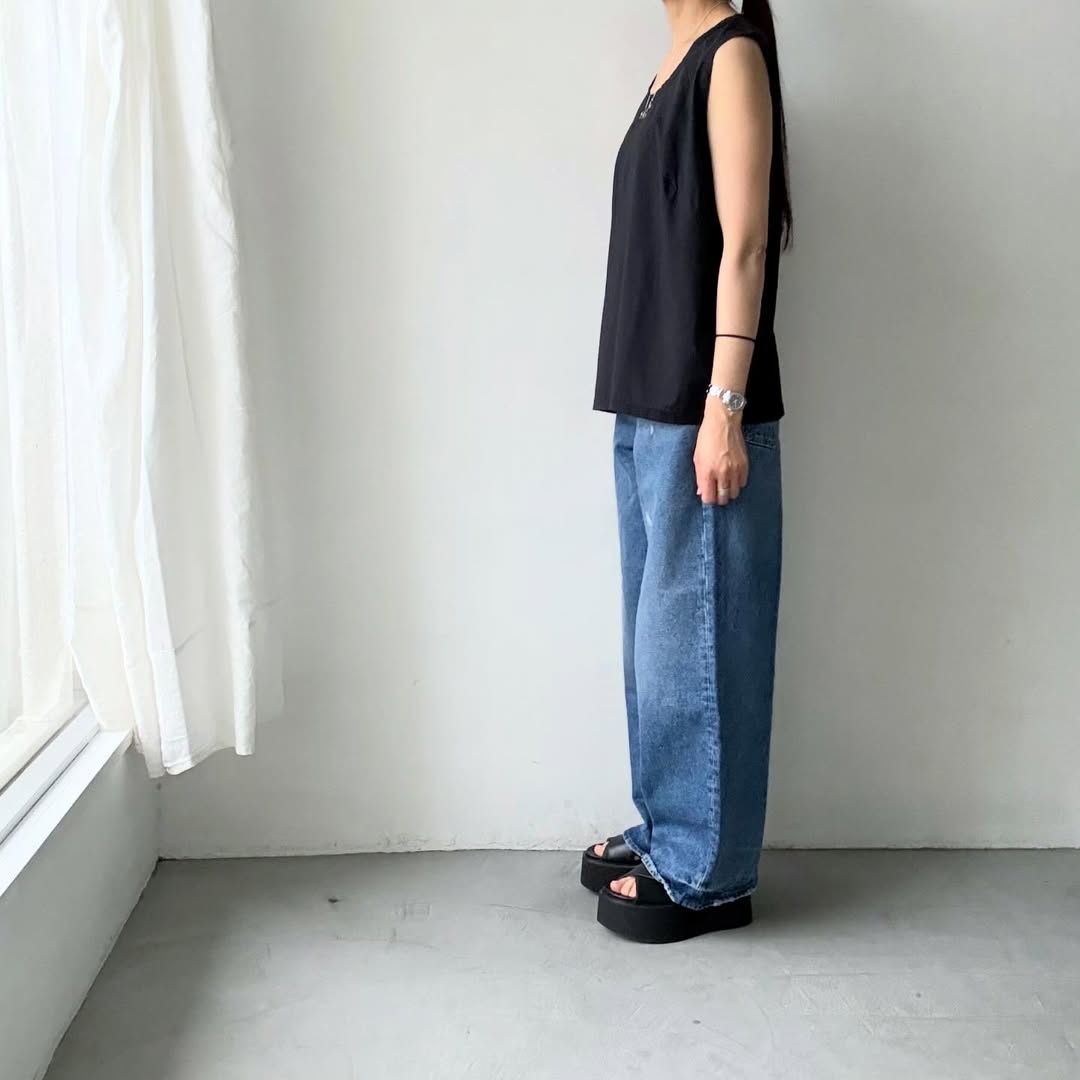 homspun  無地ノースリーブプルオーバー