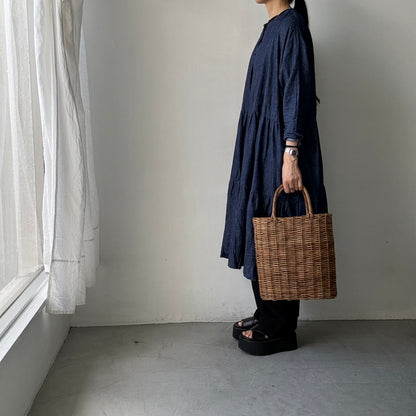 jujudhau デッドストックデニムティアードドレス