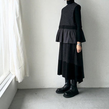 MAGALI  ピンドットツイードヴィンテージジレ